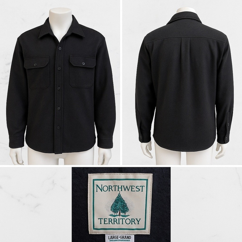 Northwest Territory Jacket Unisex Large VTG Y2K Sherpa Lined Trucker‎ Suede READ